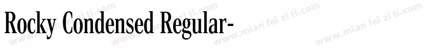 Rocky Condensed Regular字体转换
